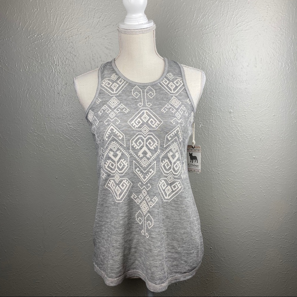 PJ Salvage grey pattern tank NWT